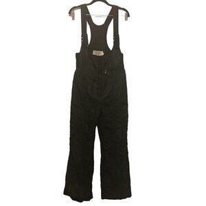 VINTAGE SWING WEST Overall Women's Size 12 Black Snow Bib Pants Winter Vintage